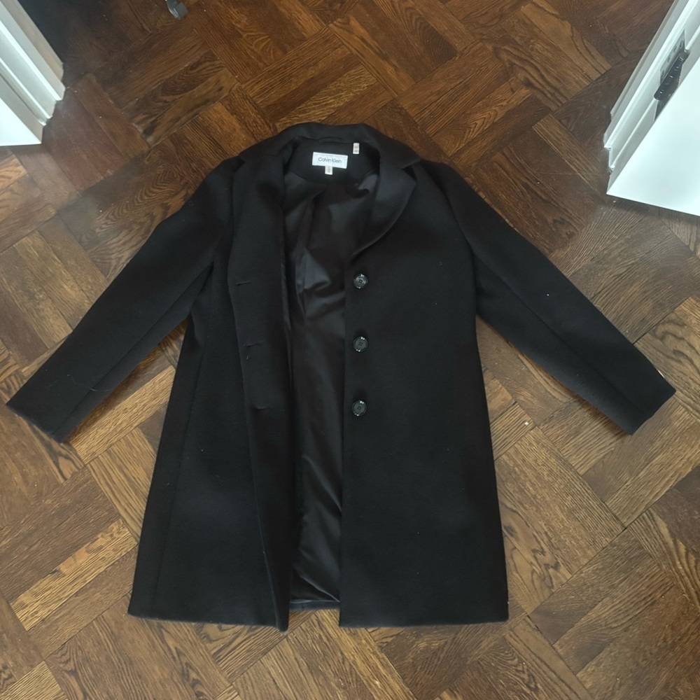 Calvin Klein Classic Black Overcoat